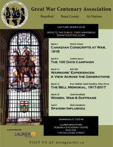 Great War Centenary Association Public Lecture Series