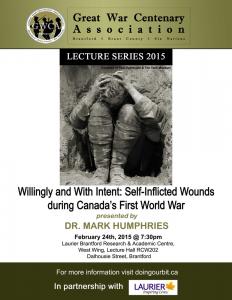 Great War Centenary Association - Brantford, Brant County Six Nations - First World War - Lecture Series