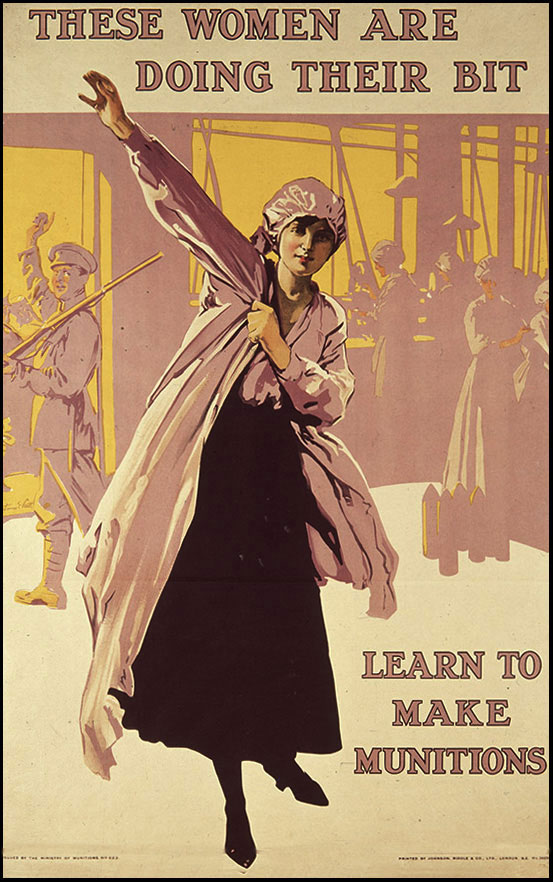 The Women Are Doing Their Bit WWI Munitions Poster